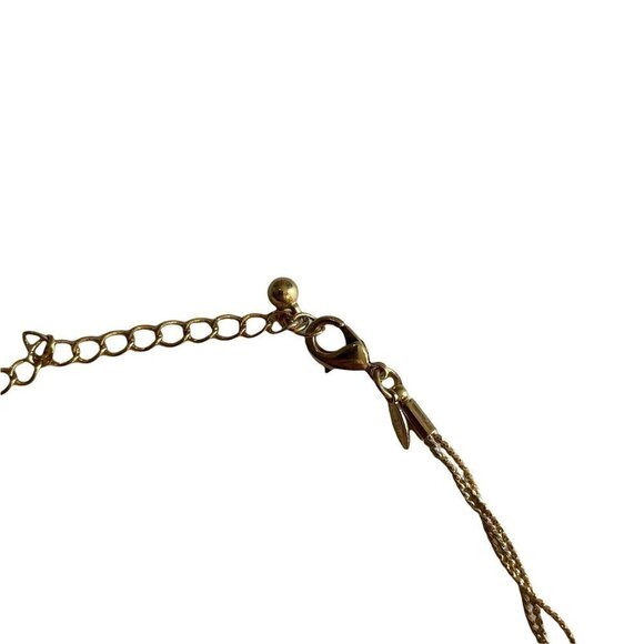 AVON Multistring Necklace with Filigree Bead Accents Gold Tone 16-19" - Picture 3 of 5